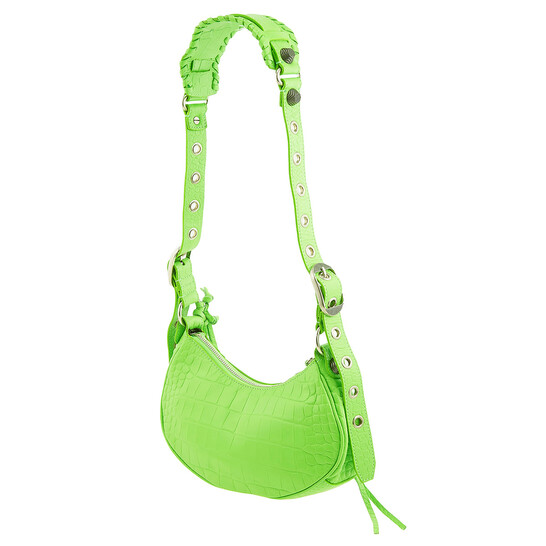 【BALENCIAGA】Green nappa leather Le Cagole S shoulder bag Balenciaga Le Cagole S Leather Shoulder Bag | Green | FARFETCH