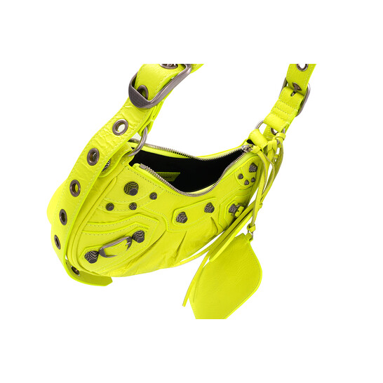 Balenciaga Le Cagole XS Shoulder Bag In Neon Yellow