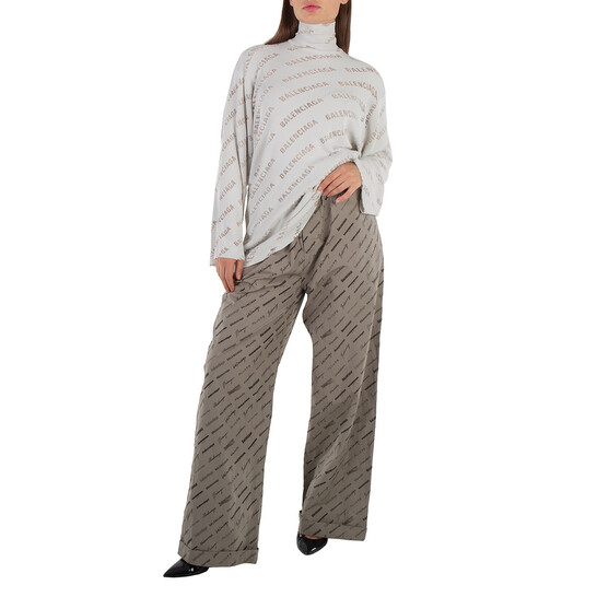 パンツ BALENCIAGA Woman Pants Beige 814016TRLB1 9711 Balenciaga Pants with logo | Women's Clothing | Vitkac
