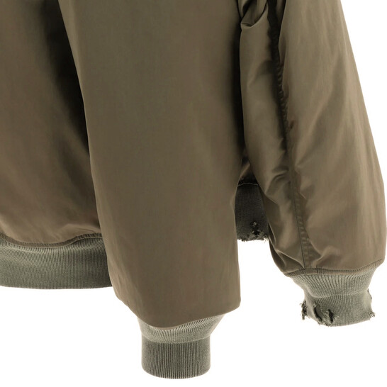 BALENCIAGA アーミージャケット　カーキ Balenciaga Men's Military Khaki Double-Sleeve Satin Bomber