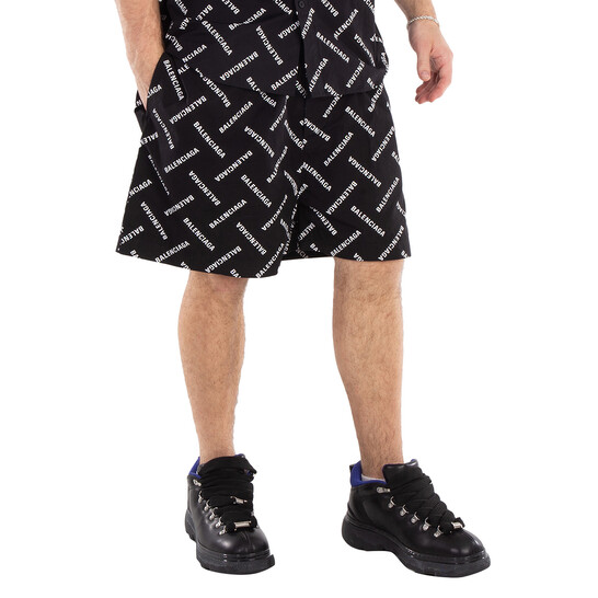 Balenciaga Men's Pyjama Logo-Print Short, Brand Size 44 (Waist