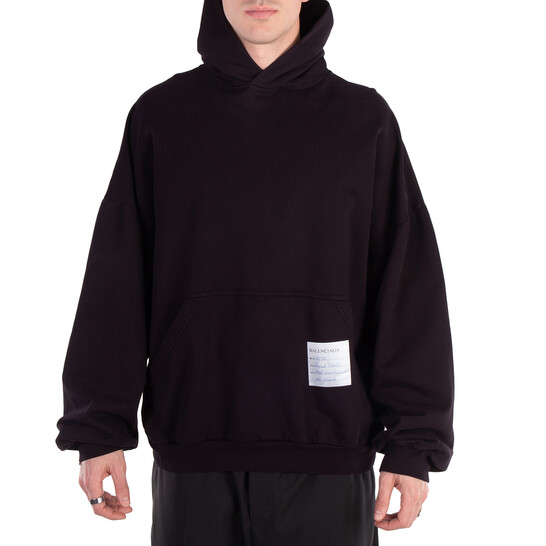 セール!!BALENCIAGA★761458 Balenciaga Men's Sample Sticker Hoodie, Brand Size 2 (Medium