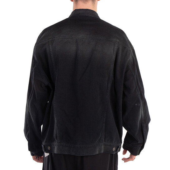 Balenciaga Men's Size Sticker Denim Jacket, Brand Size 1