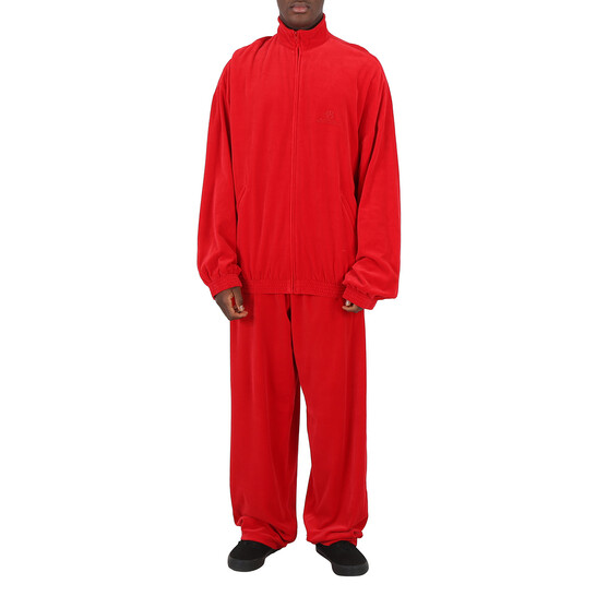 Balenciaga Men's Tango Red Tracksuit Pants, Brand Size 46