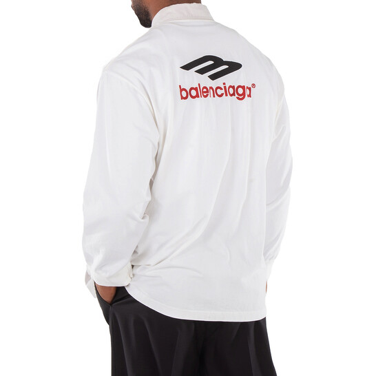 Balenciaga Oversized 3B Sports Icon Hybrid Shirt, Brand Size
