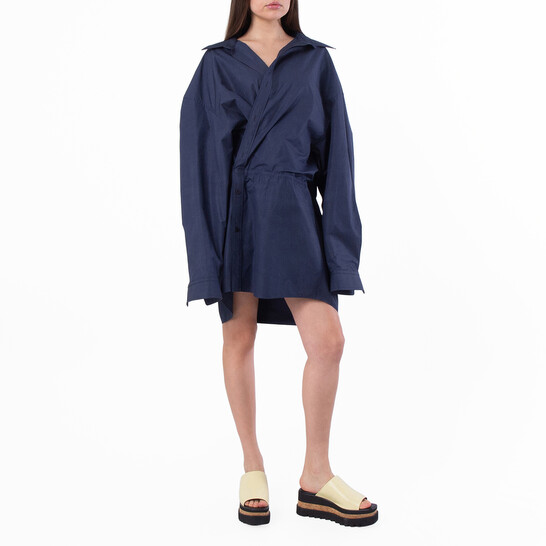 Balenciaga Oversized Fit Cotton Mini Dress, Brand Size 36 ( US Size 2 ) - 546x546 Image #2