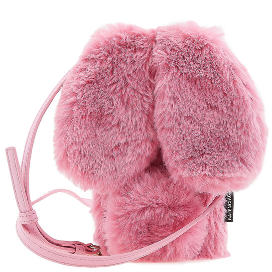 Balenciaga Rose Faux Fur Fluffy Bunny IPhone 12/12 Pro Case