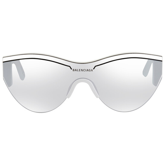Balenciaga Silver Cat Eye Unisex Sunglasses BB0004S 005 99