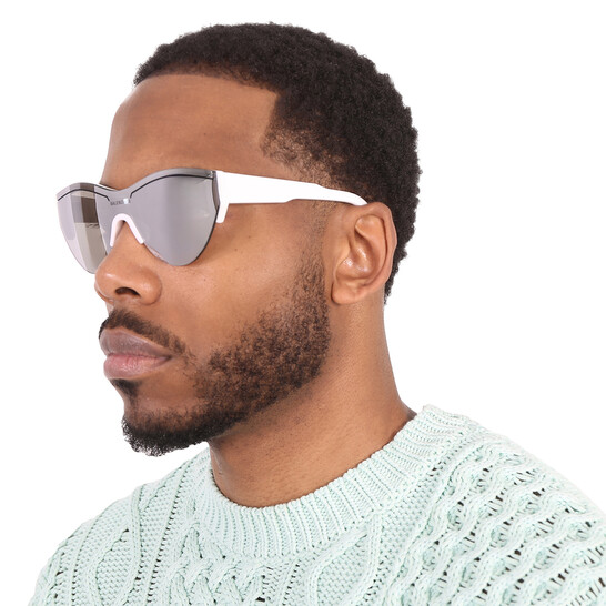 BALENCIAGA シルトフレムサンクラス BB0004S005 005 Balenciaga Silver Cat Eye Unisex Sunglasses BB0004S 005 99