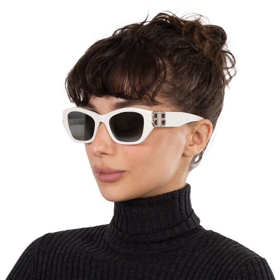 Balenciaga バレンシアガ BB0311SK-003 サングラス Balenciaga BB0311SK Sunglasses 003 Shiny White - eye-oo.com