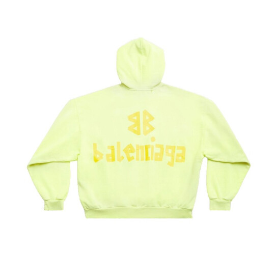 Balenciaga Tape Type Logo Ripped Pocket Hoodie, Size XX