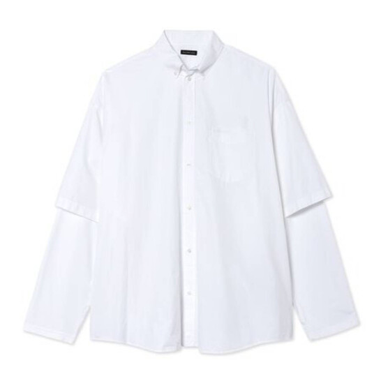 Tシャツ・カットソー BALENCIAGA FW25 White poplin shirt (830980TRM28 9000) Tシャツ・カットソー BALENCIAGA FW25 White poplin shirt