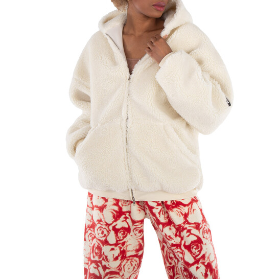 BALENCIAGA ファシッフアッフフティ 810102TMQ26 9002 Balenciaga Zip-Up Shearling Hoodie, Brand Size 1 (Small