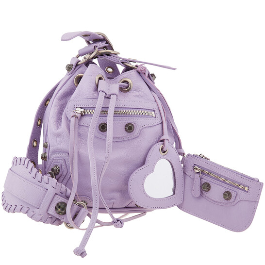 Balenciaga e Cagole Xs Bucket Bag In Light Purple