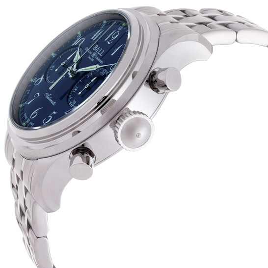 Ball Trainmaster Cannonball Chronograph Automatic Blue Dial Men's