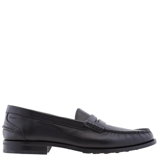 Bally Black Leather Penny Loafers, Brand Size 8 ( US Size 9