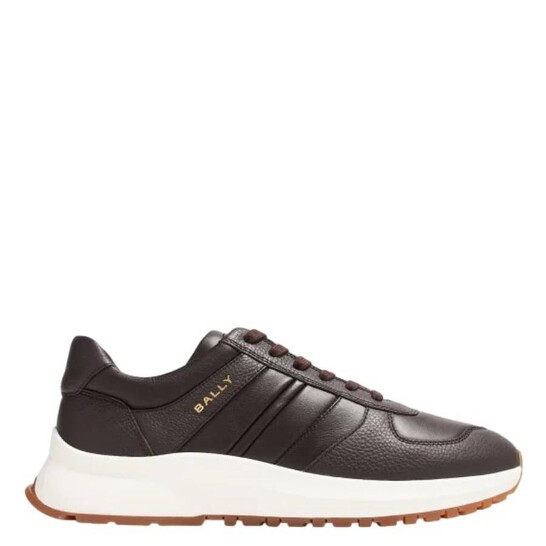 【関税&送料込】Bally Black Leather Darsyl Sneakers Bally Darsyl Grained Leather Low-Top Sneakers, Brand Size 5
