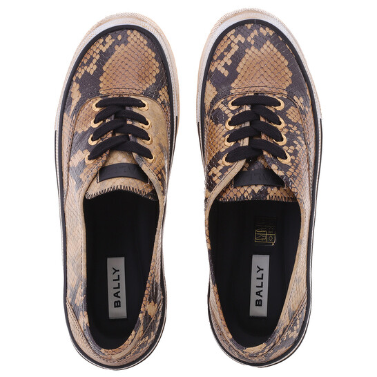 Bally Lyder Snakeskin-Effect Low-Top Sneakers, Brand Size 43
