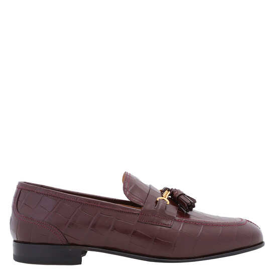 Bally Men's Saily Chablis Croc-Embossed Suisse Loafers