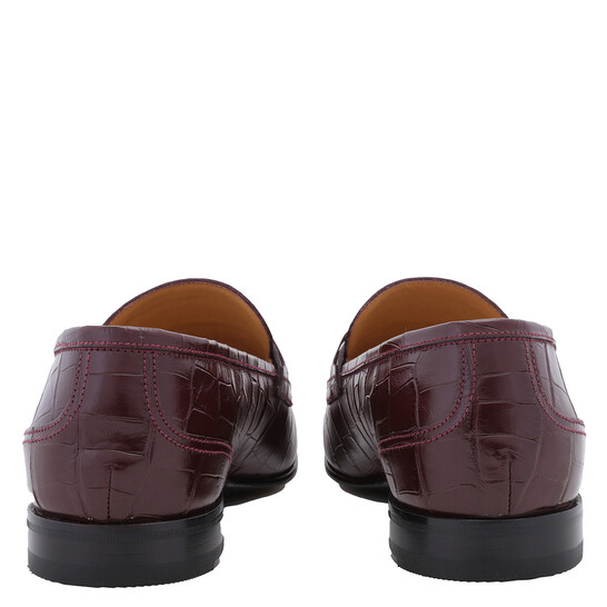 Bally Men's Saily Chablis Croc-Embossed Suisse Loafers