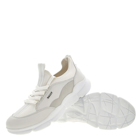 Bally White Passe-Partout Synthetic Fabric Sneakers, Brand Size 43