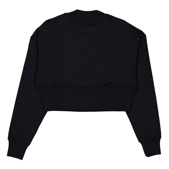 Balmain Cropped Sweatshirt With Balmain Paris Print, Size X
