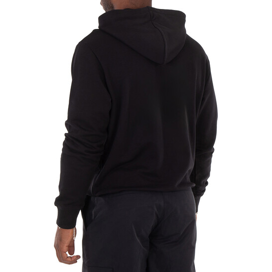パーカー・フーディ BALMAIN Men Sweater DH1JR002 BB65 EAB NOIR BLANC Black Balmain Logo Print Cotton Jersey Hoodie, Size Medium
