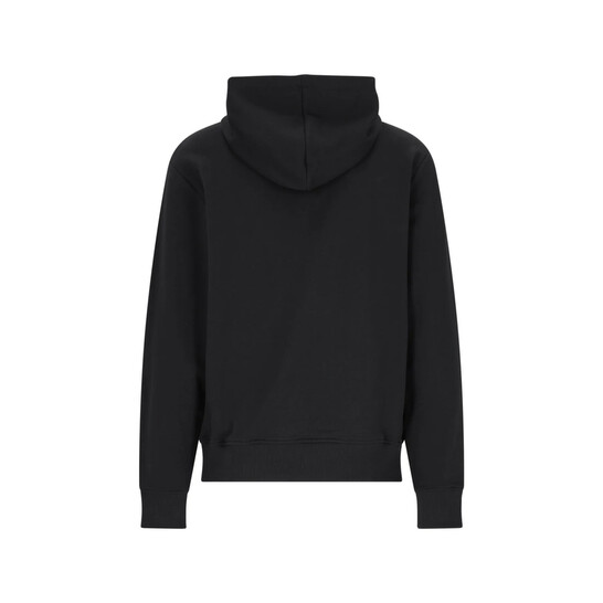 パーカー・フーディ BALMAIN Men Sweater DH1JR002 BB65 EAB NOIR BLANC Black Logoed sweatshirt with hood BALMAIN Men Tg. M DH1JR002BB65