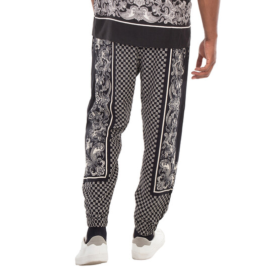 Balmain Mini Monogram Paisley Print Trousers, Brand Size 50 (US