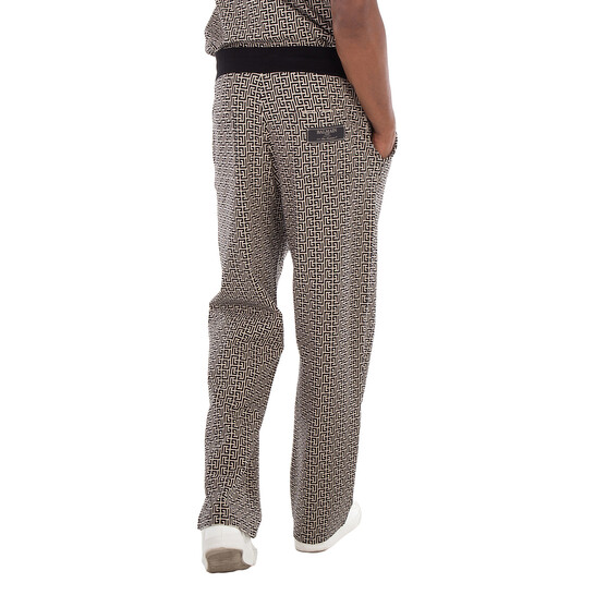 Balmain Monogram Jacquard Trousers, Size Small CH1PQ270JC97-GFE