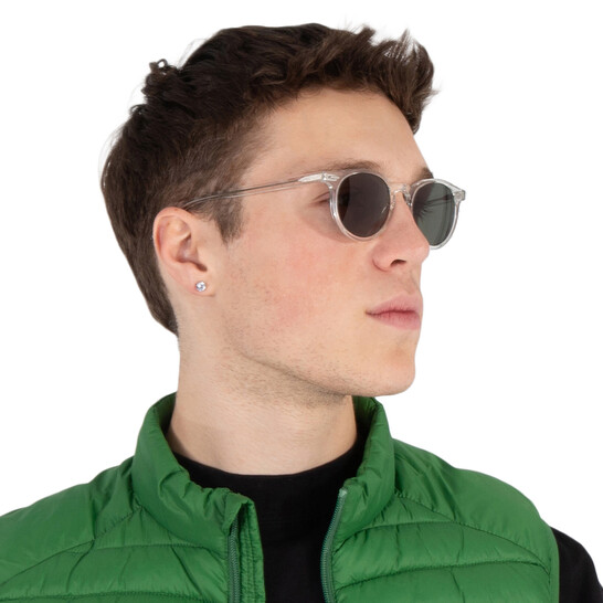 Barton Perreira Banks Green Smoke Oval Unisex Sunglasses