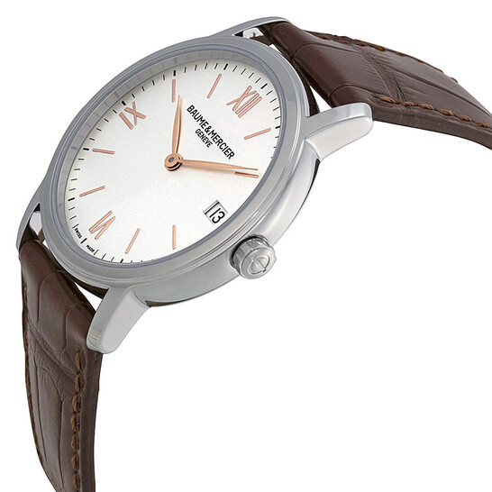 Baume and Mercier Classima Silver Dial Brown Leather Ladies Watch 10147 - 546x546 Image #2