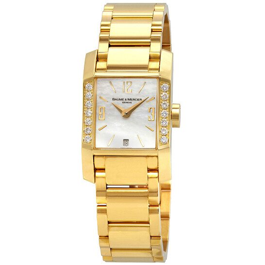 Baume Et Mercier Diamant 18k Yellow Gold Diamond Ladies Watch