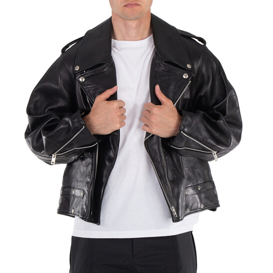 Beautiful People Black Double-End Vintage Leather Riders Jacket