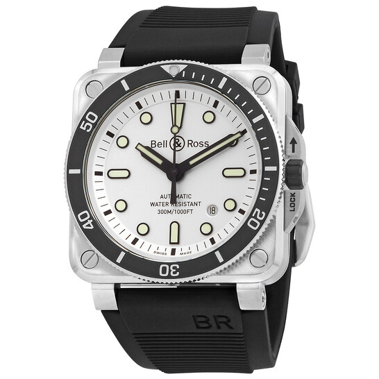 Bell And Ross BR-03 Diver White Automatic Silver Dial Men's Watch