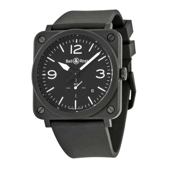 Bell And Ross Aviation Black Dial Men's Watch BLR BRS-BL-CEM