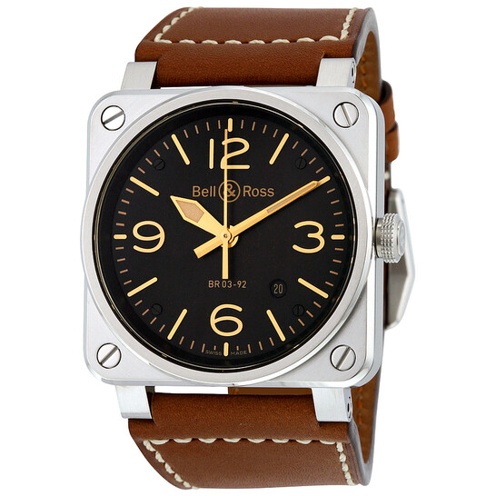 Bell And Ross Aviation Gold Heritage Men's Watch BR0392-GOLD-HER