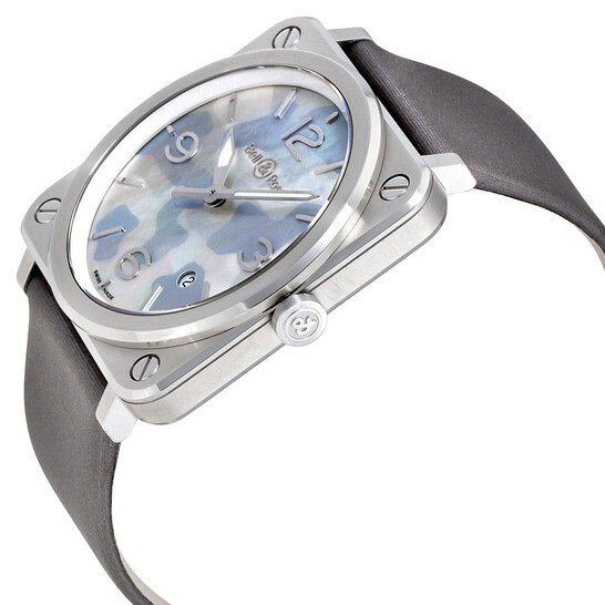 Bell And Ross Aviation Grey Camouflage Mother of Pearl Dial Ladies