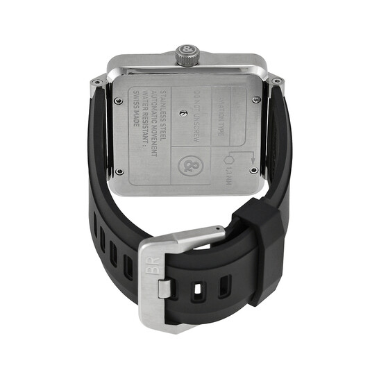 Bell and Ross Grande Date Black Dial Black Rubber Men's Watch BR0196-BL-ST - 546x546 Image #3
