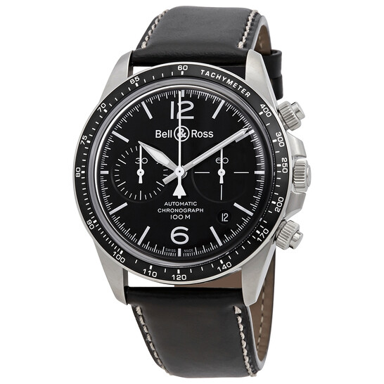 Bell And Ross Vintage V2-94 Chronograph Automatic Black Dial Men's