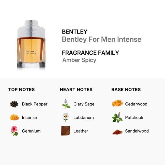 Bentley For Men Intense by Bentley Fragrances EDP Spray 3.4 oz