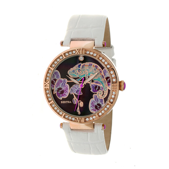 Bertha Camilla Crystal Black Dial Ladies Watch BR6207 847864148031