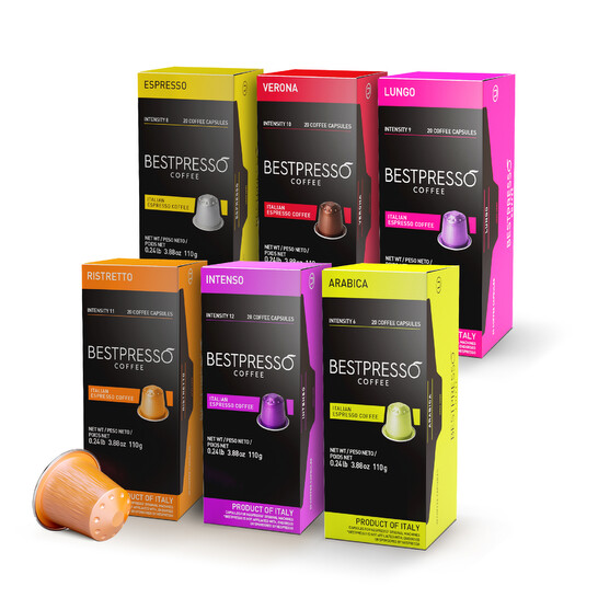 Bestpresso Coffee for Nespresso OriginalLine Machine 120 pods Certified Genuine Espresso Variety Pack, Pods Compatible with Nespresso OriginalLine Bestpresso Coffee for Nespresso OriginalLine Machine 120 pods Certified Genuine Espresso Variety Pack, Pods Compatible with Nespresso OriginalLine - 546x546