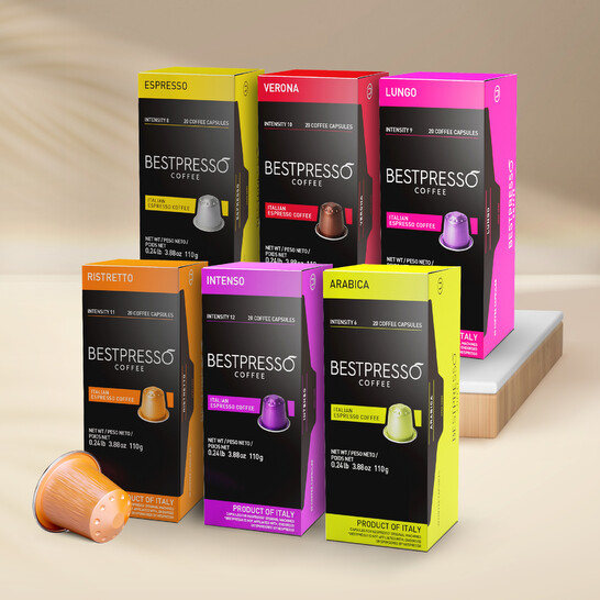 Bestpresso Coffee for Nespresso OriginalLine Machine 120 pods Certified Genuine Espresso Variety Pack, Pods Compatible with Nespresso OriginalLine Bestpresso Coffee for Nespresso OriginalLine Machine 120 pods Certified Genuine Espresso Variety Pack, Pods Compatible with Nespresso OriginalLine - 546x546 Image #2