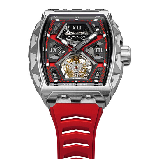 Blackout XP1 Tourbillon Hand Wind Red Dial Men's Watch