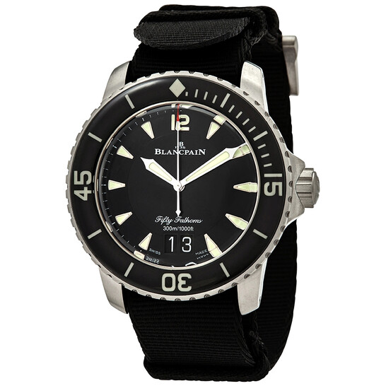Blancpain Fifty Fathoms Automatic Black Dial Men's Watch 5050