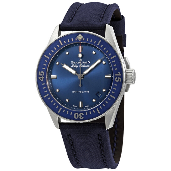 Blancpain Fifty Fathoms Bathyscaphe Automatic Blue Dial Men's