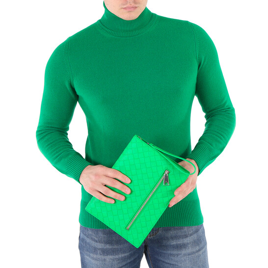 Typing Tutor Bottega Veneta Orange Pouch Leather Shoulder Bag