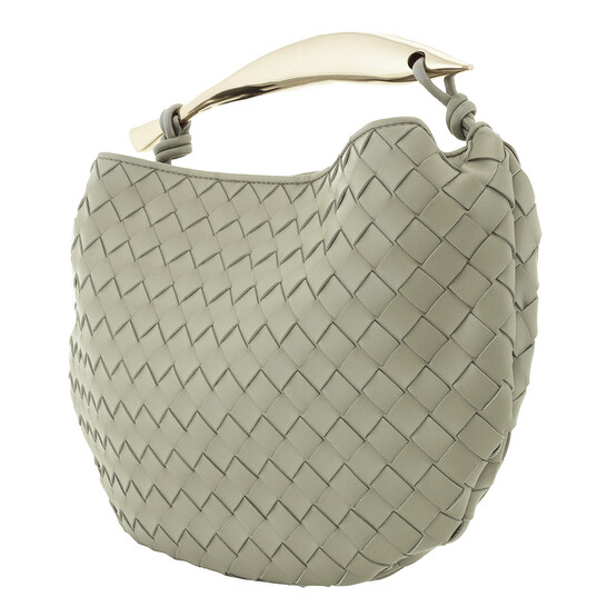 Bottega Veneta Travertine Intrecciato Leather Small Sardine Bag
