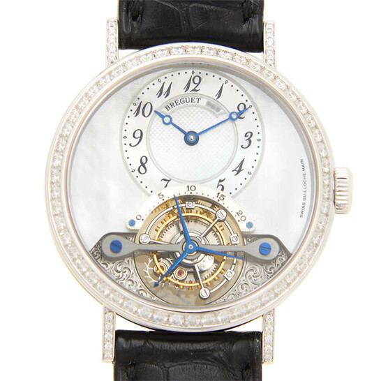 Breguet Tourbillon Mother of Pearl Dial 18kt White Gold